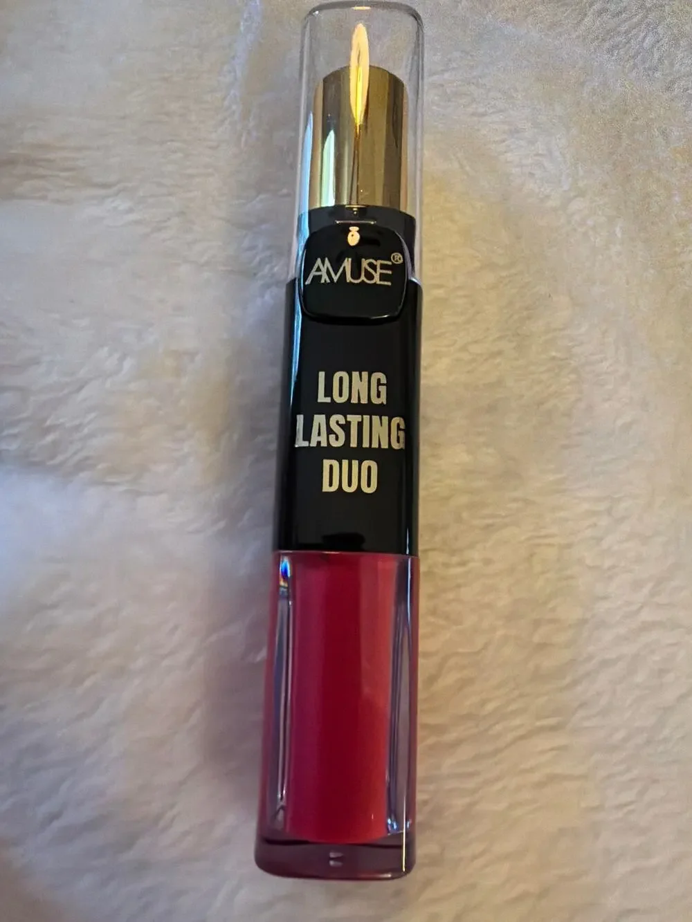 AMUSE Long Lasting Duo No. 1 Fuchsia Pink Liquid Matte Lipstick 8g NEW